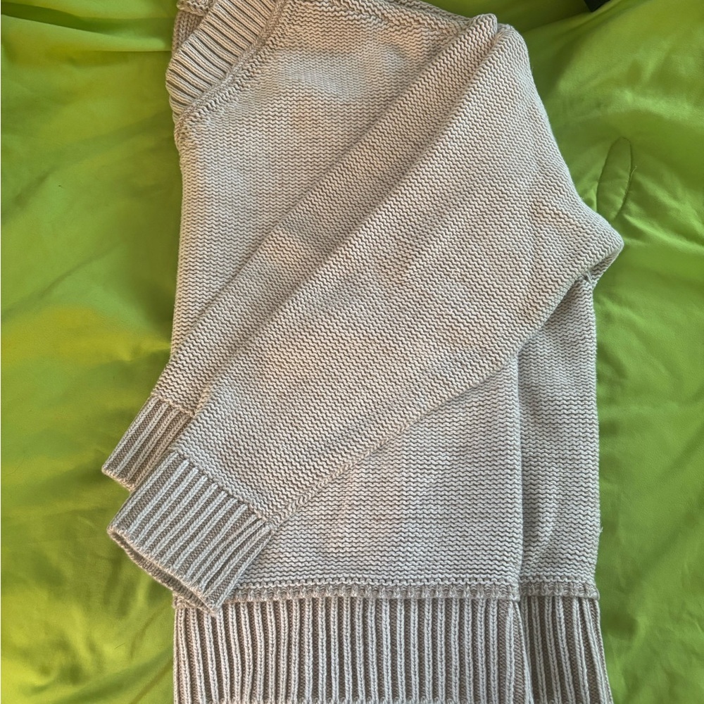 American Eagle Outfitters Cream Ribbed Sweater